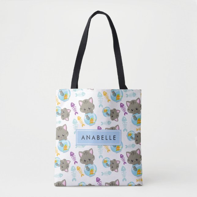 Muster von Katzen, Niedlichen Katzen, Kätzchen, Ih Tasche (Vorderseite)