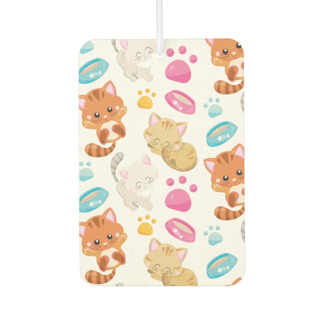 Muster von Katzen, Niedlichen Katzen, Kätzchen, Kä Autolufterfrischer (Vorderseite)