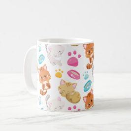 Muster von Katzen, Niedlichen Katzen, Kätzchen, Kä Kaffeetasse