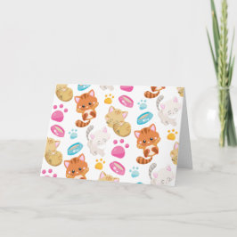 Muster von Katzen, Niedlichen Katzen, Kätzchen, Kä Karte