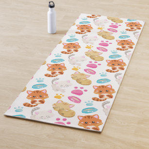 Muster von Katzen, Niedlichen Katzen, Kätzchen, Kä Yogamatte