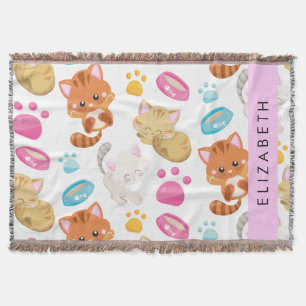 Muster von Katzen, Niedlichen Katzen, Kitty, Pfote Decke