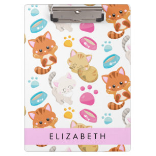 Muster von Katzen, Niedlichen Katzen, Kitty, Pfote Klemmbrett