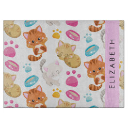 Muster von Katzen, Niedlichen Katzen, Kitty, Pfote Schneidebrett