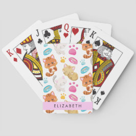 Muster von Katzen, Niedlichen Katzen, Kitty, Pfote Spielkarten