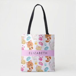 Muster von Katzen, Niedlichen Katzen, Kitty, Pfote Tasche