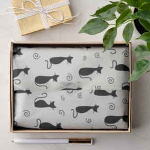 Muster von Katzen, Niedlichen Katzen, Schwarzen Ka Seidenpapier