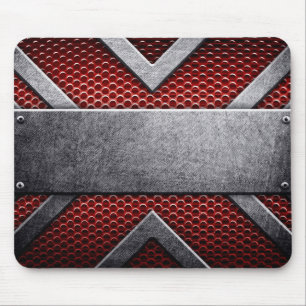 Muster von Metallplatten Mousepad