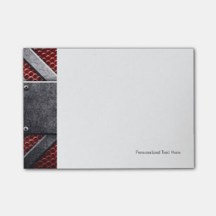 Muster von Metallplatten Post-it Klebezettel