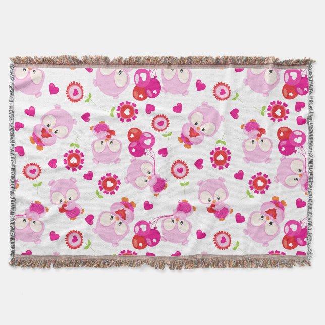 Muster von Ölen, Niedlichen Ölen, rosa Ölen, Herz Decke (Vorderseite)
