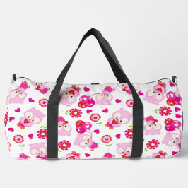 Muster von Ölen, Niedlichen Ölen, rosa Ölen, Herz Duffle Bag
