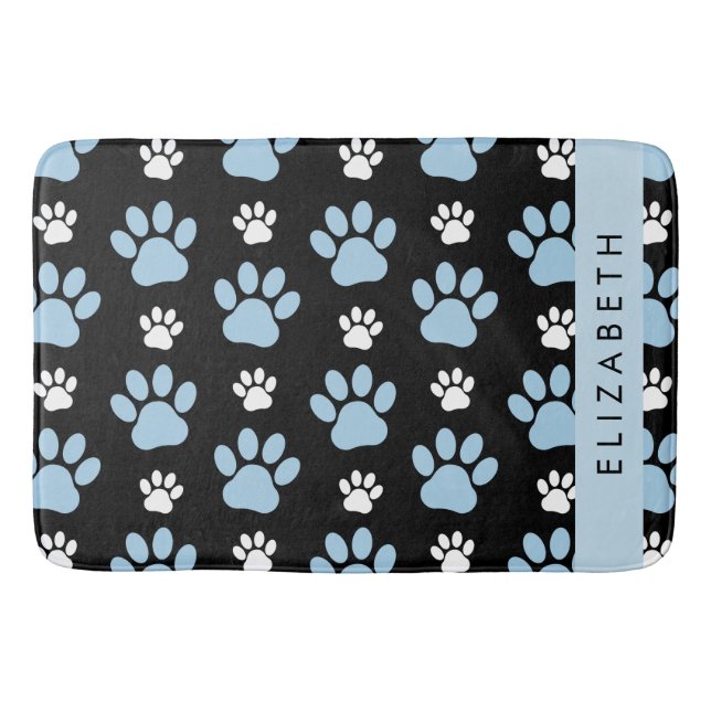 Muster von Paws, blauen Paws, Hundeschlitten, Ihr  Badematte (Vorderseite)