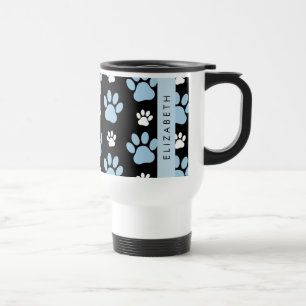 Muster von Paws, blauen Paws, Hundeschlitten, Ihr  Reisebecher