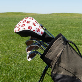 Muster von Paws, Hundebahnen, roten Pfoten Golf Headcover