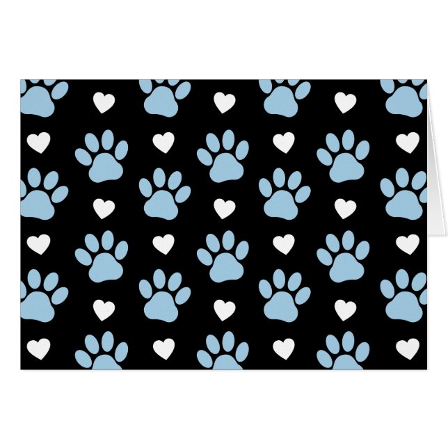 Muster von Paws, Hundeschäften, blauen Paws, weiße (Vorderseite (Horizontal))