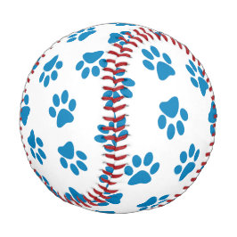 Muster von Paws, Hundeschäften, blauen Pfoten Baseball