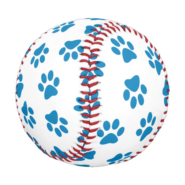 Muster von Paws, Hundeschäften, blauen Pfoten Baseball (Schrägansicht)