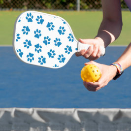 Muster von Paws, Hundeschäften, blauen Pfoten Pickleball Schläger