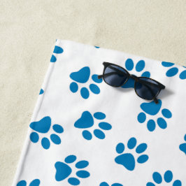 Muster von Paws, Hundeschäften, blauen Pfoten Strandtuch