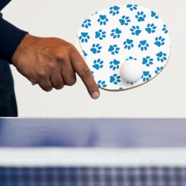 Muster von Paws, Hundeschäften, blauen Pfoten Tischtennis Schläger