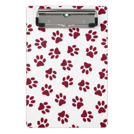 Muster von Paws, Hundeschäften, Burgundy Paws Mini Klemmbrett