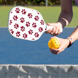 Muster von Paws, Hundeschäften, Burgundy Paws Pickleball Schläger