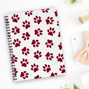 Muster von Paws, Hundeschäften, Burgundy Paws Planer