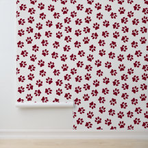Muster von Paws, Hundeschäften, Burgundy Paws