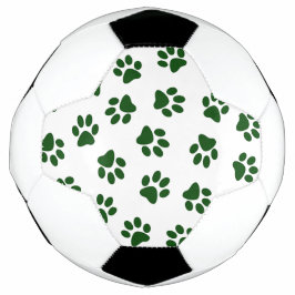 Muster von Paws, Hundeschäften, grünen Pfoten Fußball