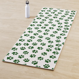 Muster von Paws, Hundeschäften, grünen Pfoten Yogamatte