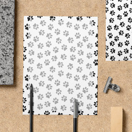 Muster von Paws, Hundeschäften, Katzenpaws, schwar