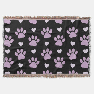 Muster von Paws, Hundeschäften, Lilac-Pfoten, Herz Decke