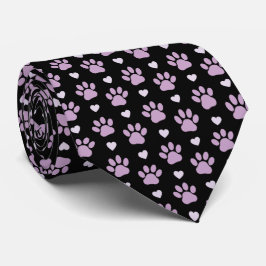 Muster von Paws, Hundeschäften, Lilac-Pfoten, Herz Krawatte