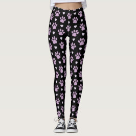 Muster von Paws, Hundeschäften, Lilac-Pfoten, Herz Leggings