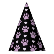 Muster von Paws, Hundeschäften, Lilac-Pfoten, Herz