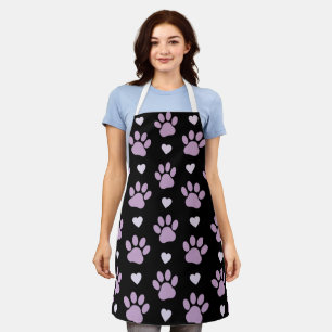 Muster von Paws, Hundeschäften, Lilac-Pfoten, Herz Schürze