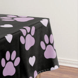 Muster von Paws, Hundeschäften, Lilac-Pfoten, Herz Tischdecke