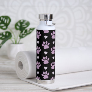 Muster von Paws, Hundeschäften, Lilac-Pfoten, Herz Trinkflasche