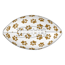 Muster von Paws, Hundeschäften, orangefarbene Gold Football