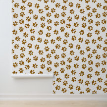 Muster von Paws, Hundeschäften, orangefarbene Gold