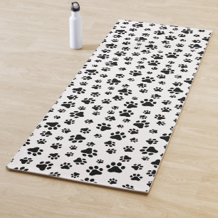 Muster von Paws, Hundeschäften, Schwarz und Weiß Yogamatte