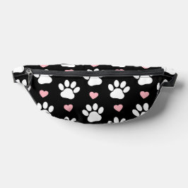 Muster von Paws, Hundeschrauben, Weiße Pfoten, ros Bauchtasche