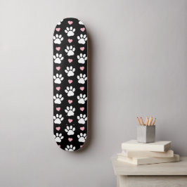 Muster von Paws, Hundeschrauben, Weiße Pfoten, ros Skateboard
