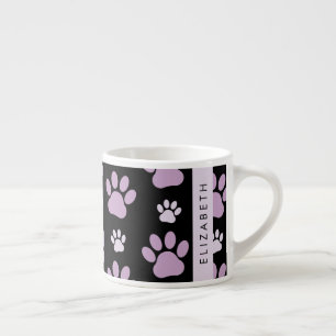 Muster von Paws, Lilac Paws, Dog Paws, Ihr Name Espressotasse