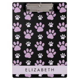 Muster von Paws, Lilac Paws, Dog Paws, Ihr Name Klemmbrett