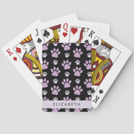 Muster von Paws, Lilac Paws, Dog Paws, Ihr Name Spielkarten