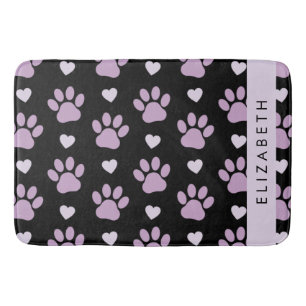 Muster von Paws, Lilac Paws, Herz, Ihr Name Badematte