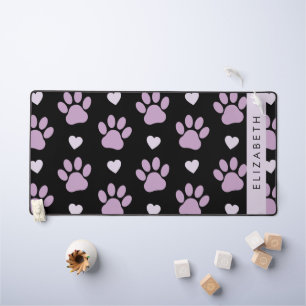 Muster von Paws, Lilac Paws, Herz, Ihr Name Schreibtischunterlage