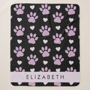 Muster von Paws, Lilac Paws, Herz, Ihr Name Sherpadecke