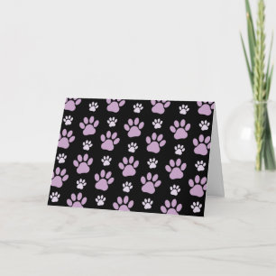 Muster von Paws, Lilac Paws, Hundepfen, Paw Prints Karte